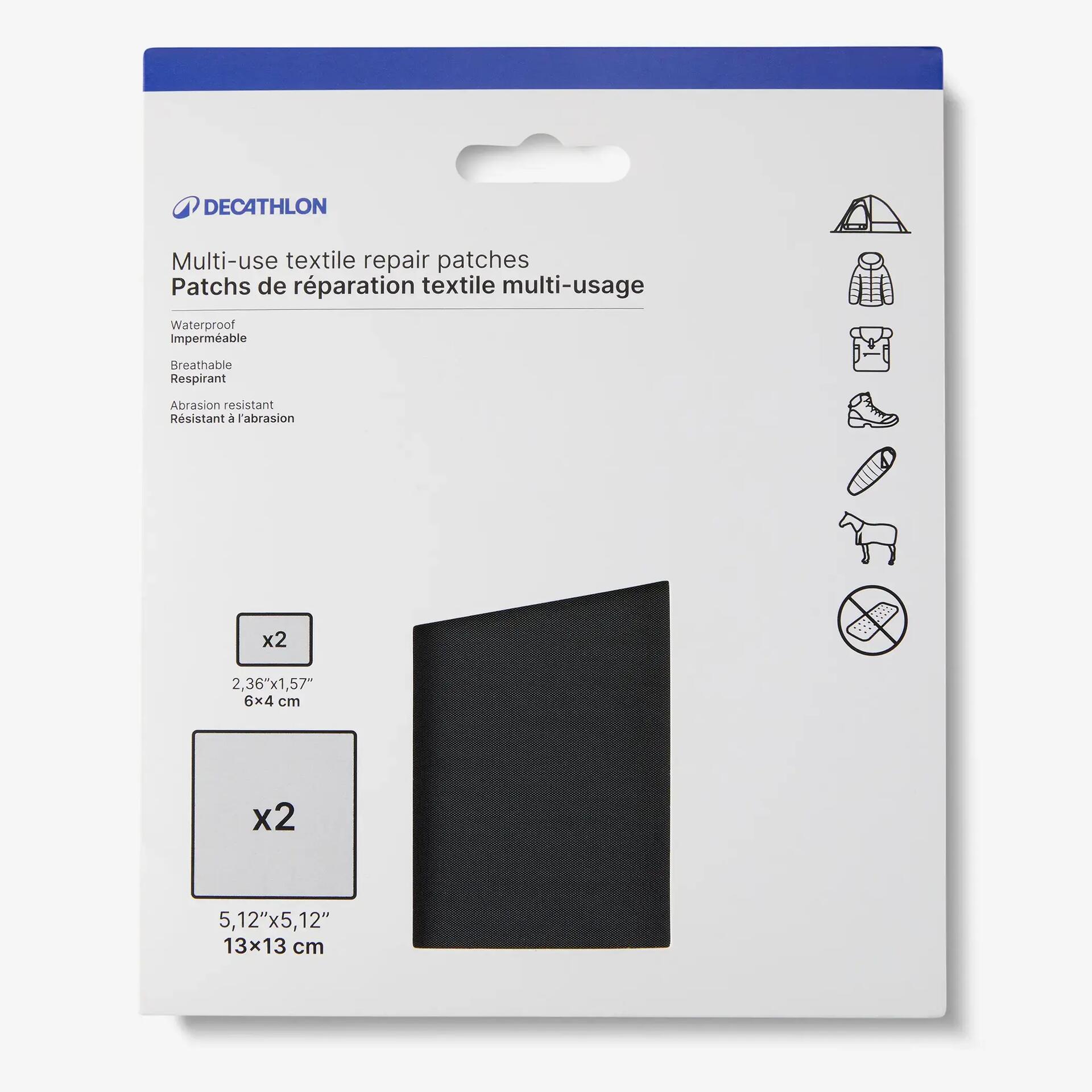 Patchs autocollants de réparation textile multi-usages, noirs