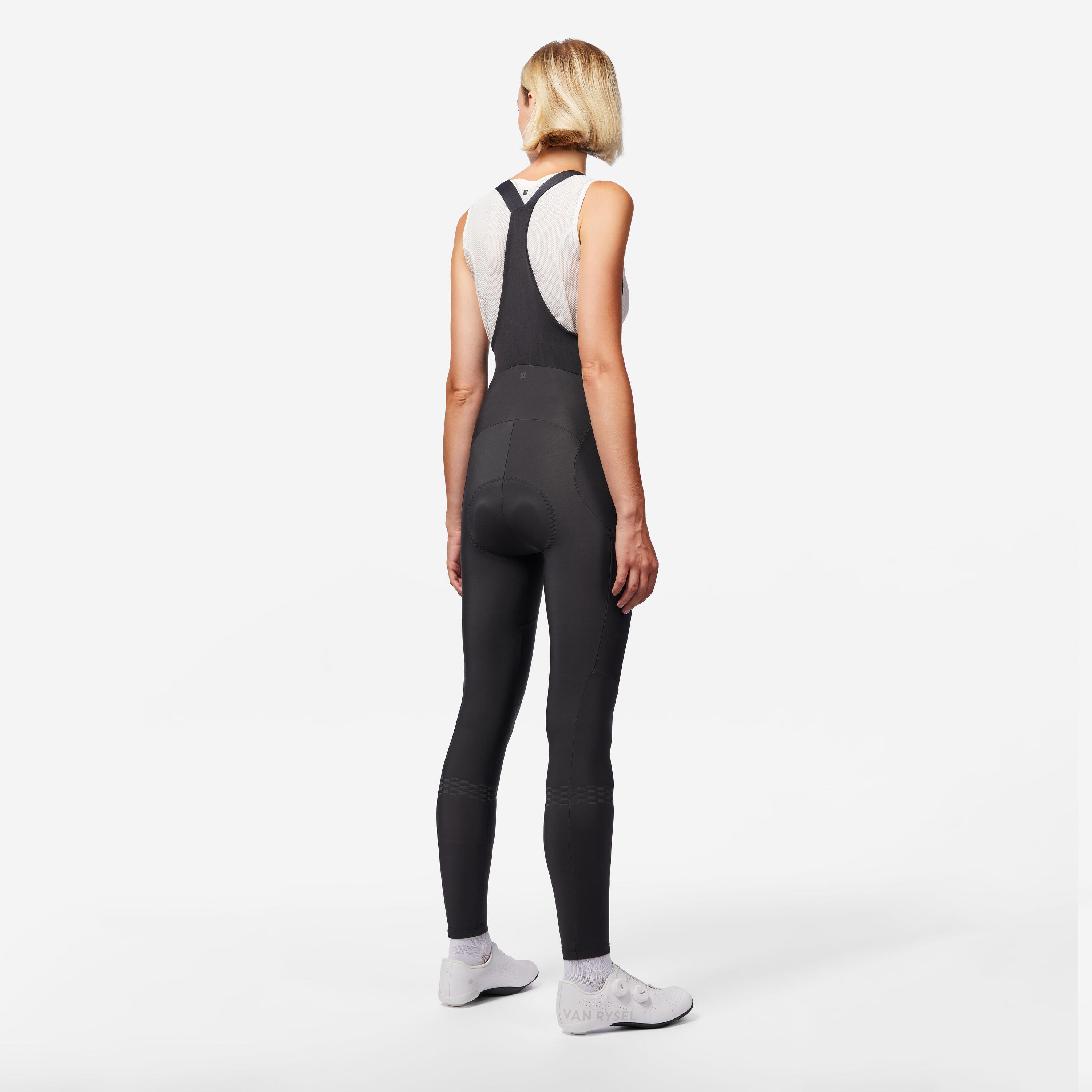 Endurance Women's Winter Road Cycling Bib Tights - Black 3/7