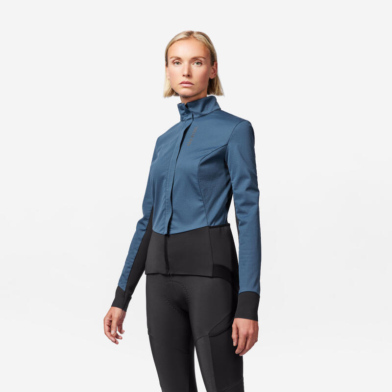 Veste vélo route hiver Racer femme Ardoise