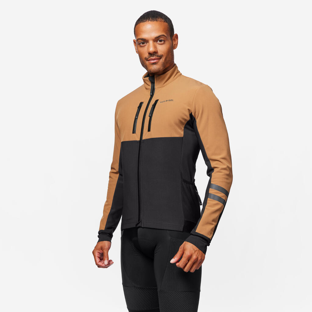 Men's Winter Road Cycling Jacket Endurance - Black/Green