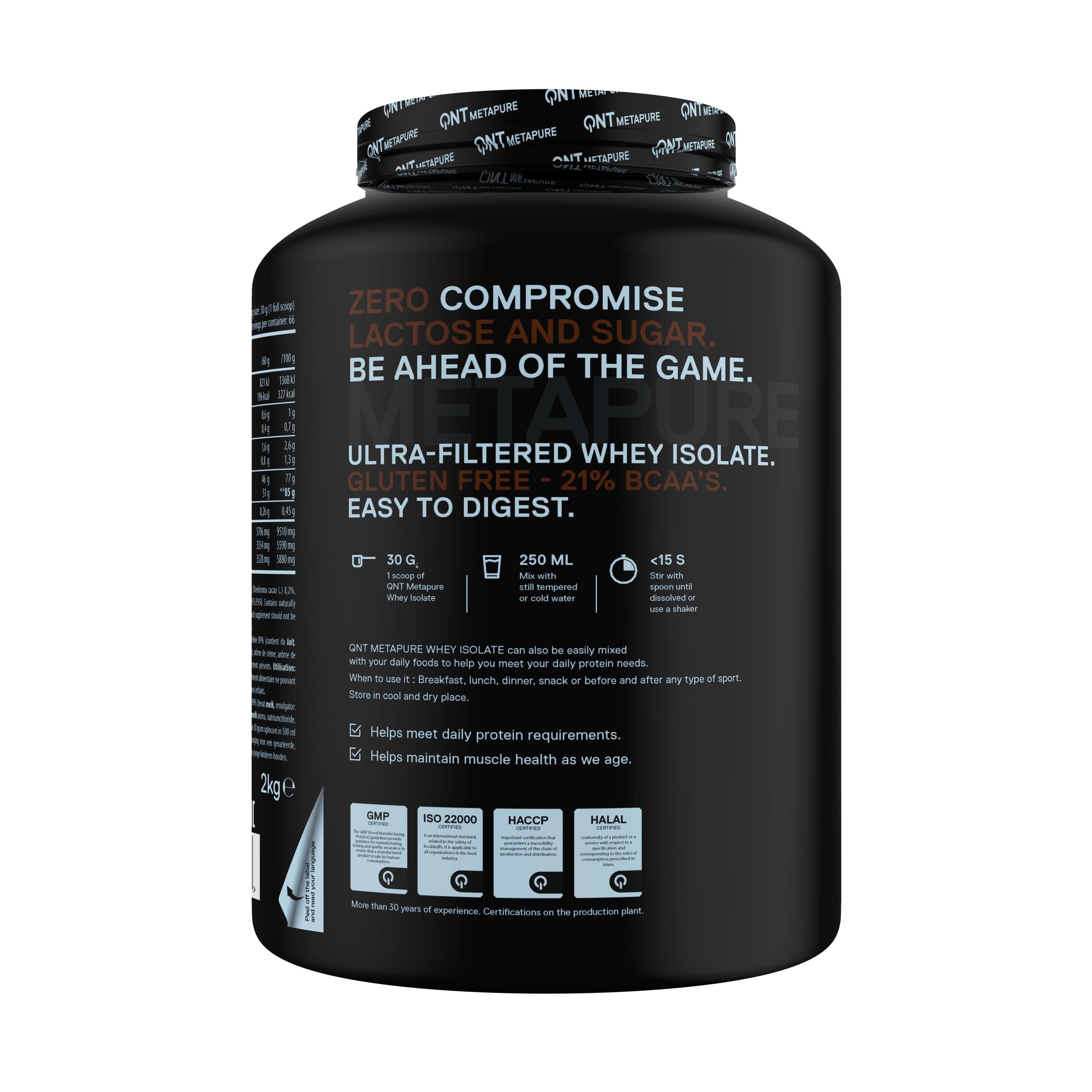 Wei-eiwit isolaat voor krachttraining Metapure 2 kg 3/6