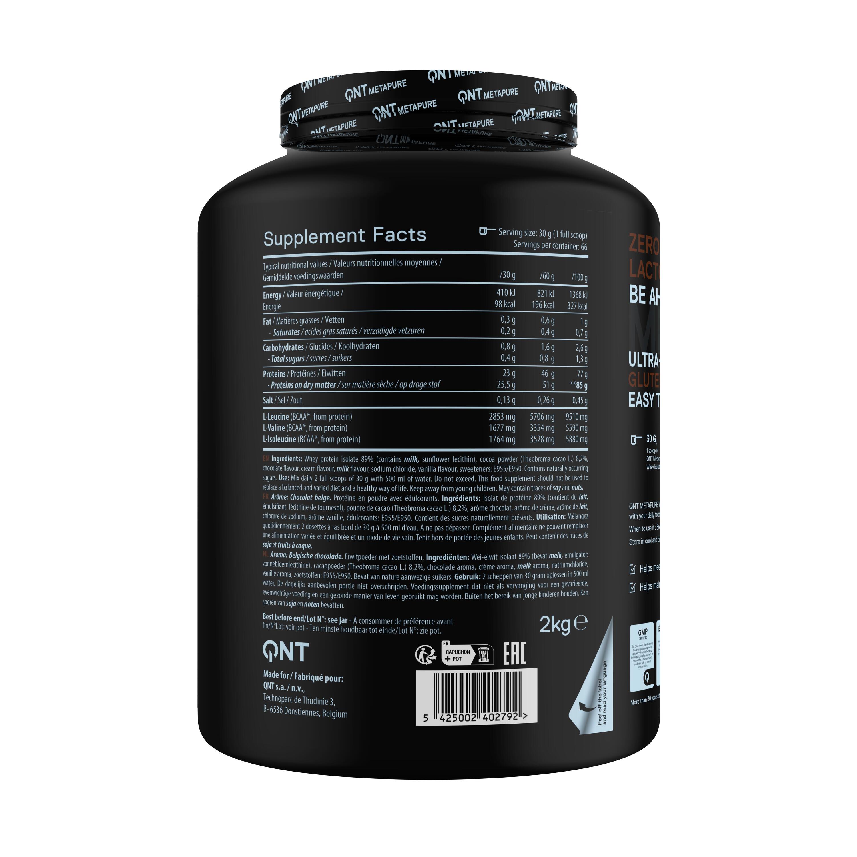 Wei-eiwit isolaat voor krachttraining Metapure 2 kg 2/6