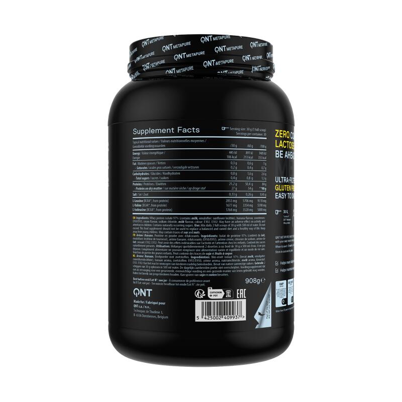 Wei-eiwit isolaat voor krachttraining Metapure banaan 908 g