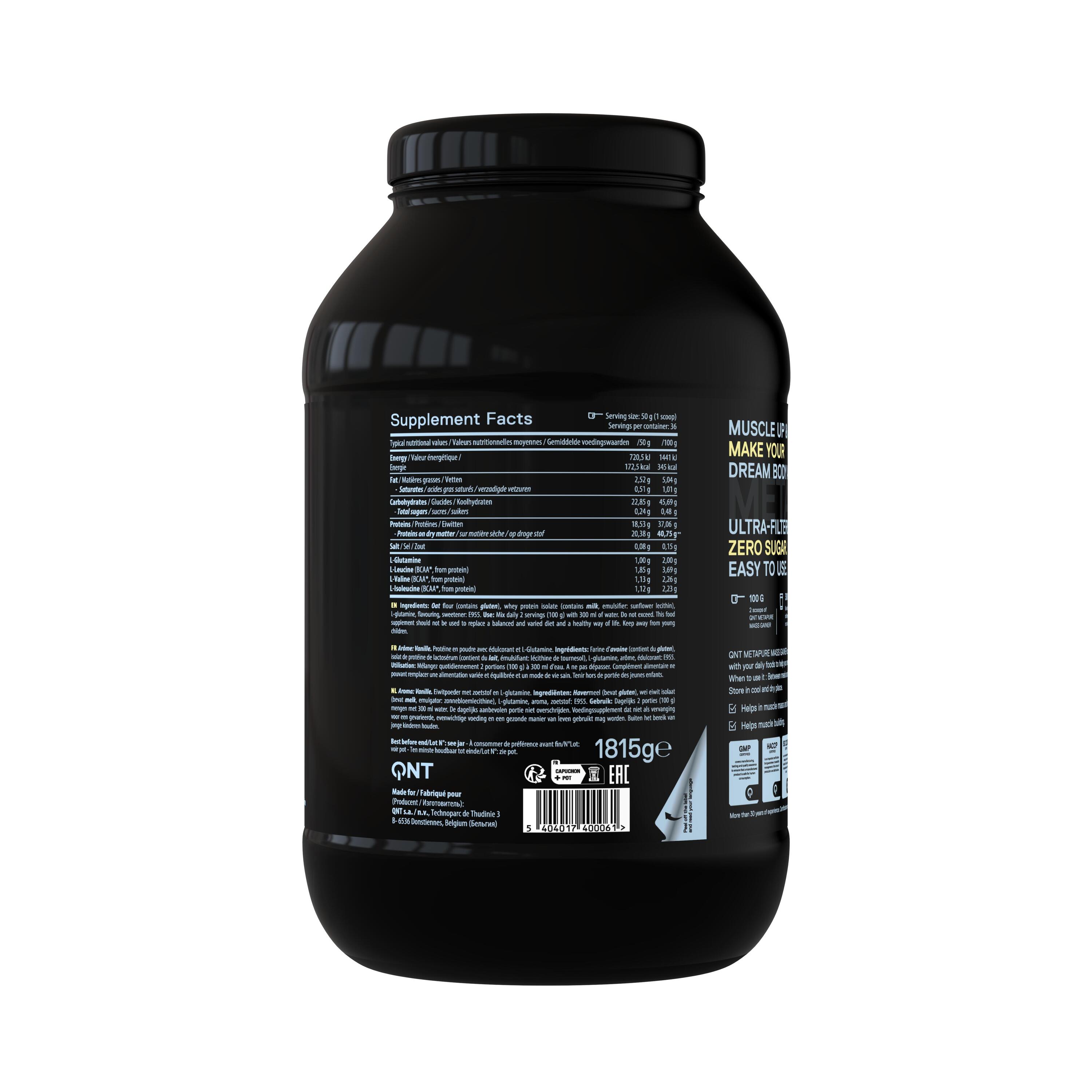 Mass gainer voor krachttraining Metapure 1,8 kg 4/6