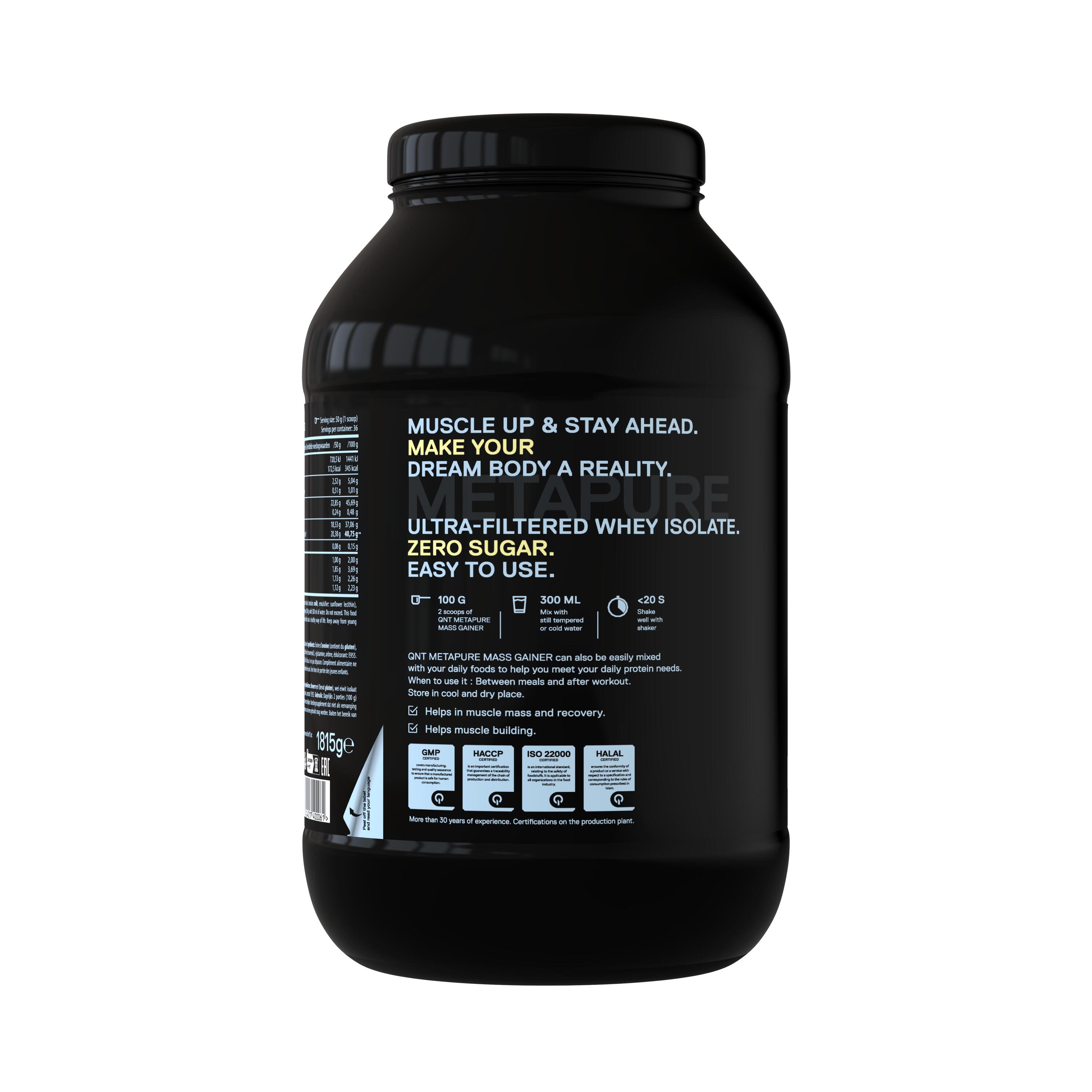Mass gainer voor krachttraining Metapure 1,8 kg 3/6