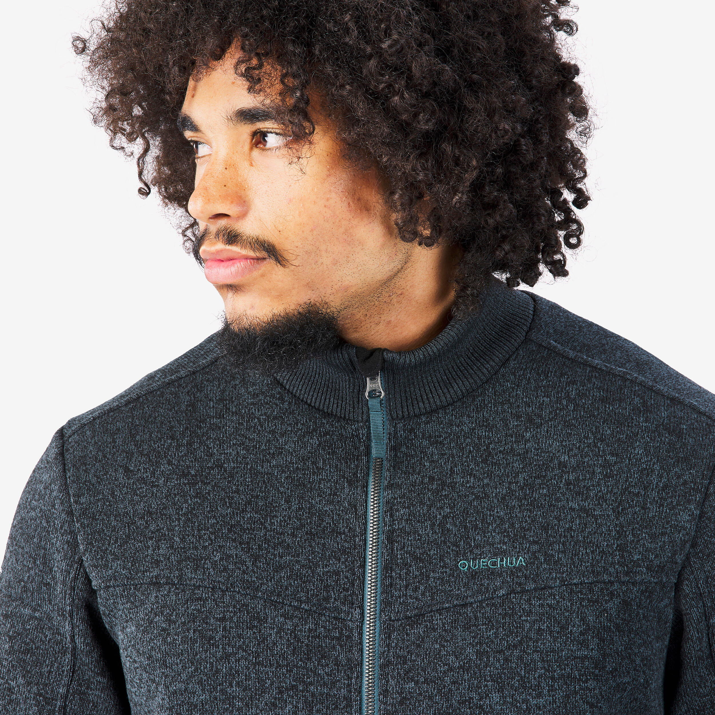 Polaire chaude de randonnée homme, NH100 noir 3/5