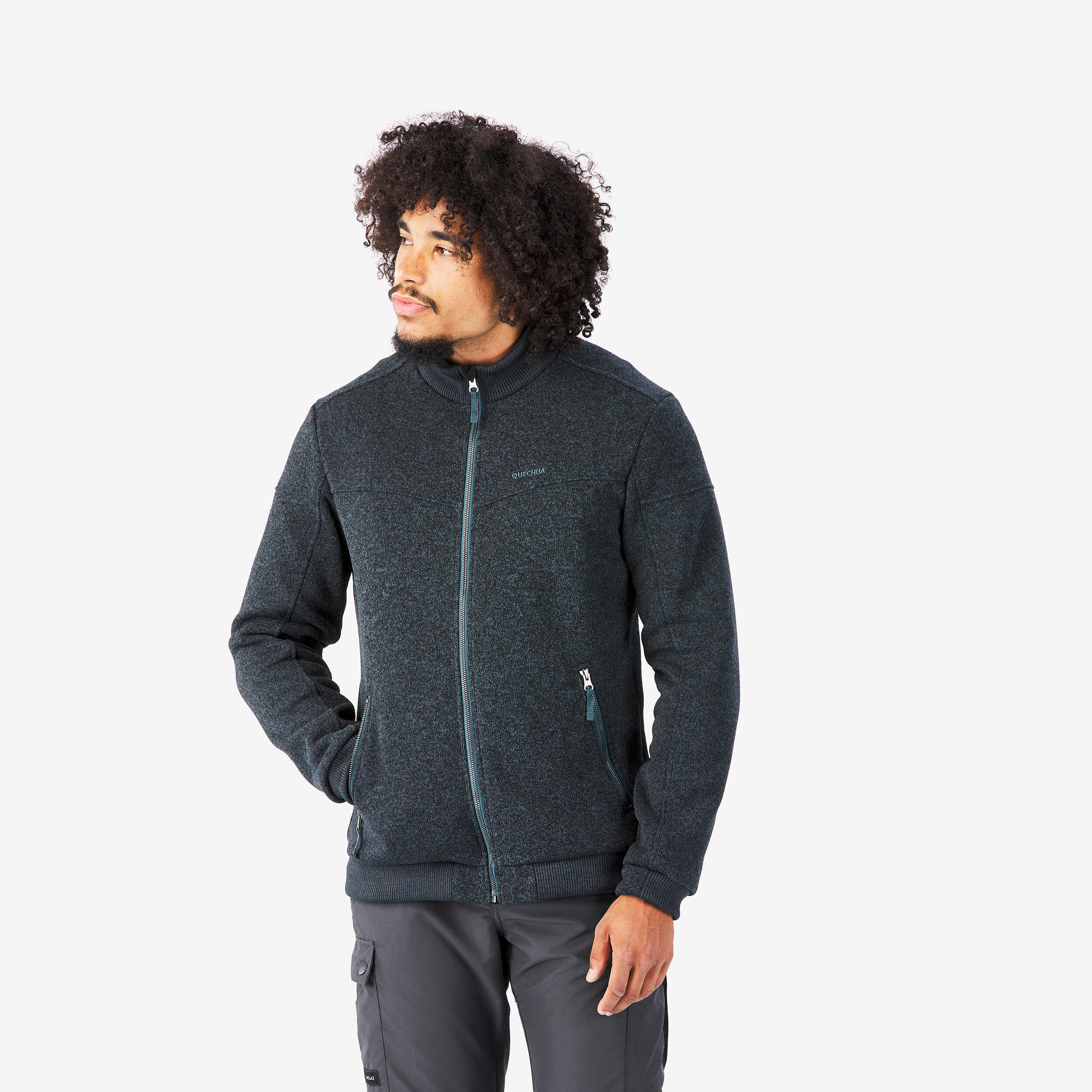 Polaire chaude de randonnée homme, NH100 noir 5/5