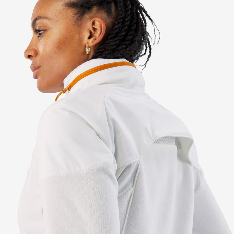Polaire de randonnée chaude femme, MH500 Mountain blanc