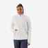 Women’s warm hiking fleece jacket, MH500 Mountain - White