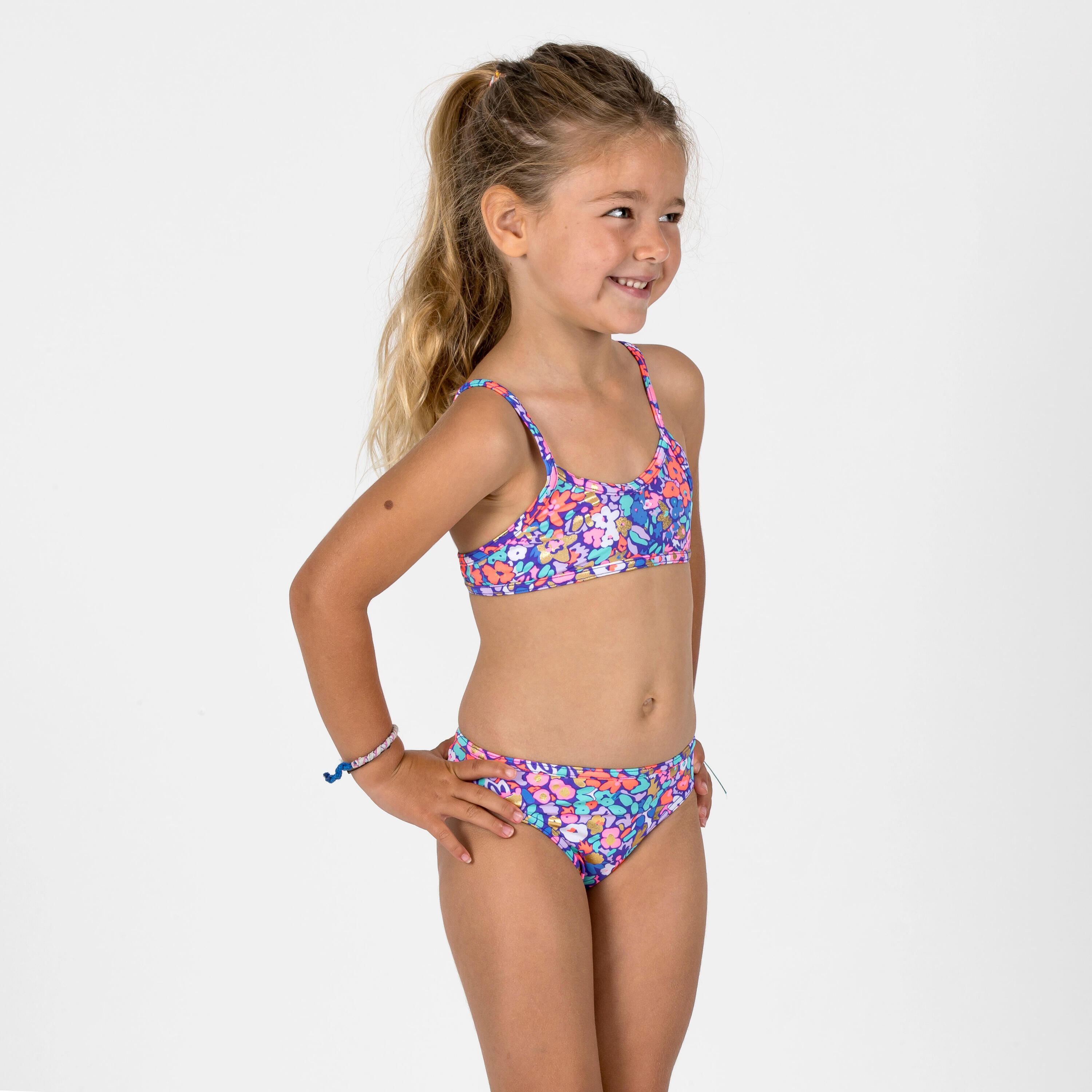 Bikini voor surfen meisjes bloemen Boni multicolor 3/4