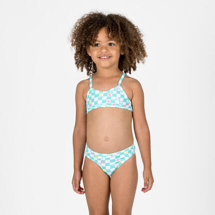 Bikini-Set Surfen Mädchen gekreuzte Träger geblümt June