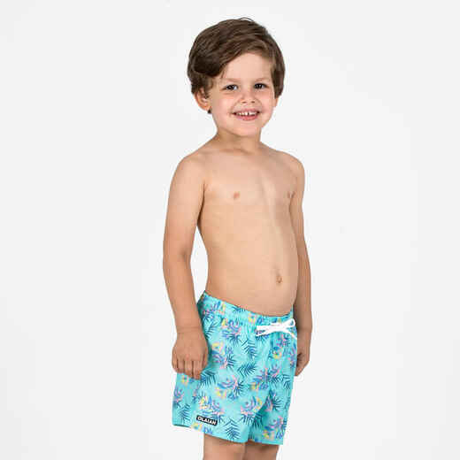 Short de bain Garçon 100 Palm turquoise Decathlon - Main Image