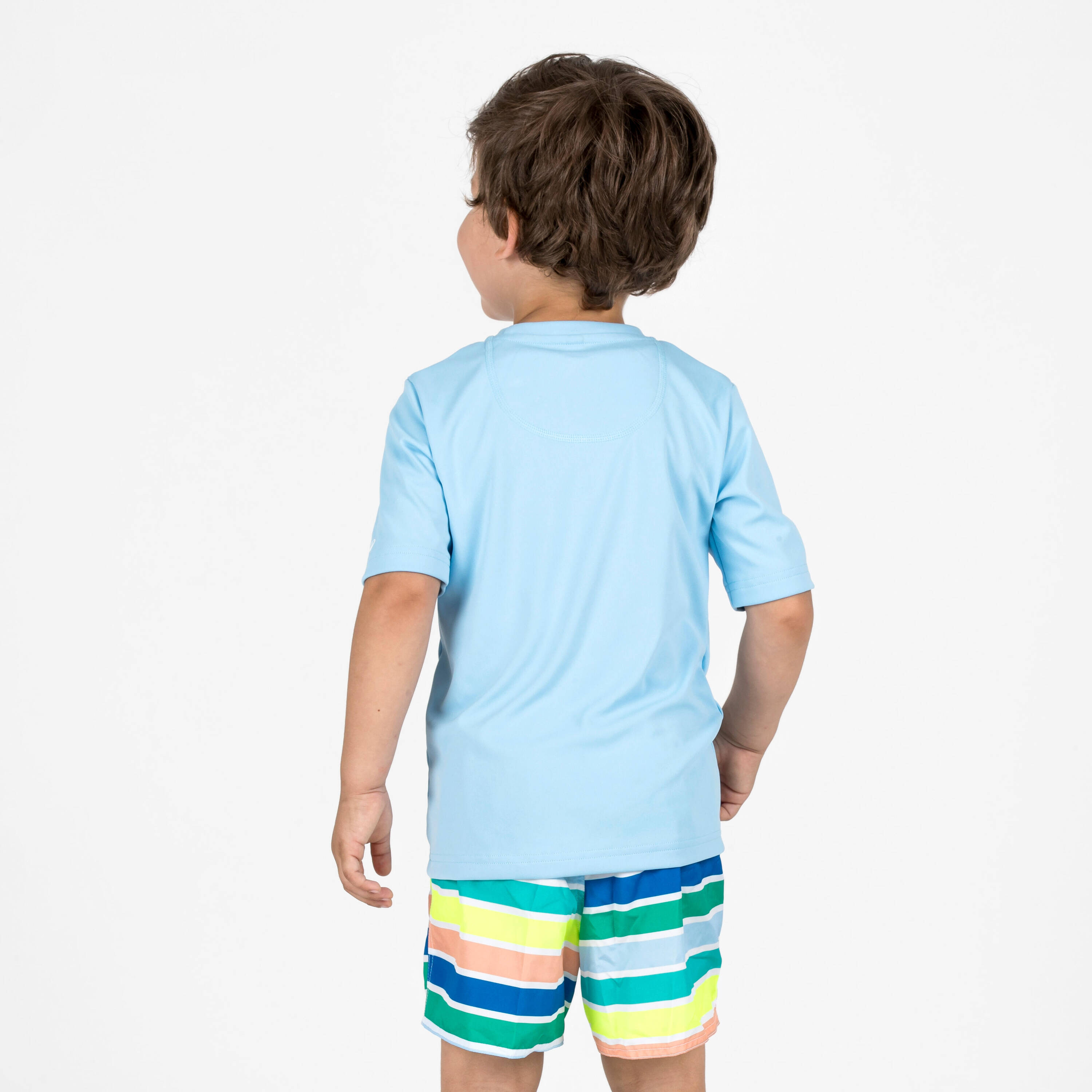 Boys’ striped swim shorts - 100 Stripy multicoloured -  3