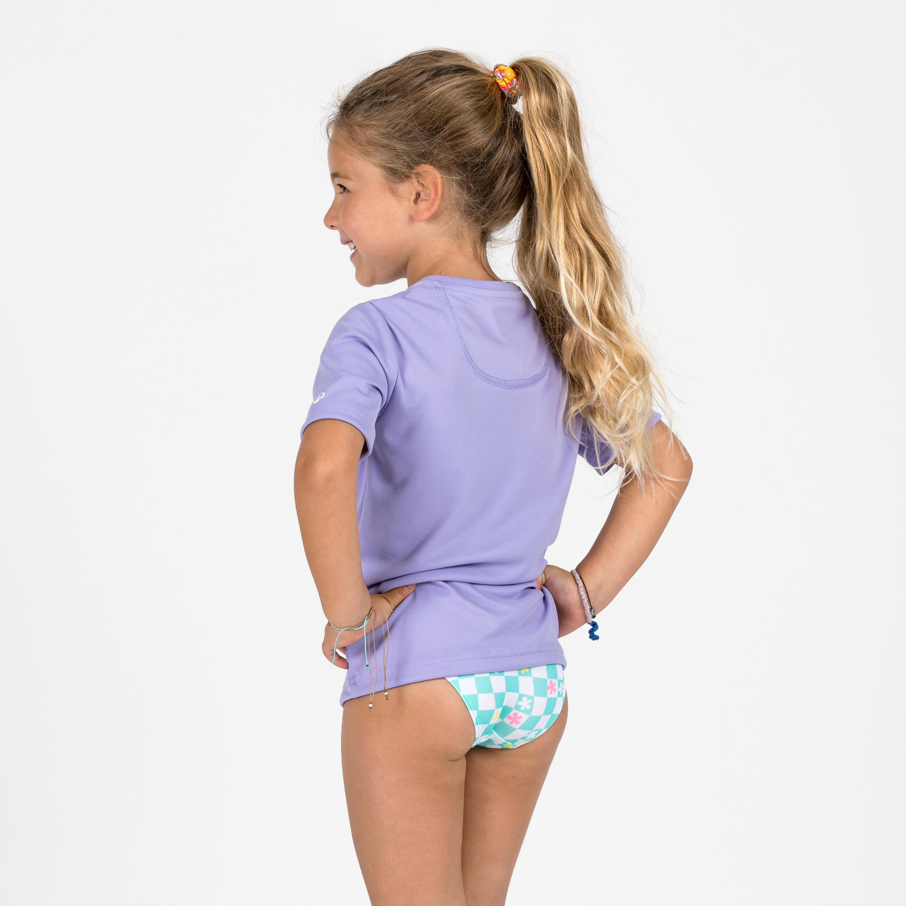 UV-Shirt Surfen Kinder 100 violett  4/7