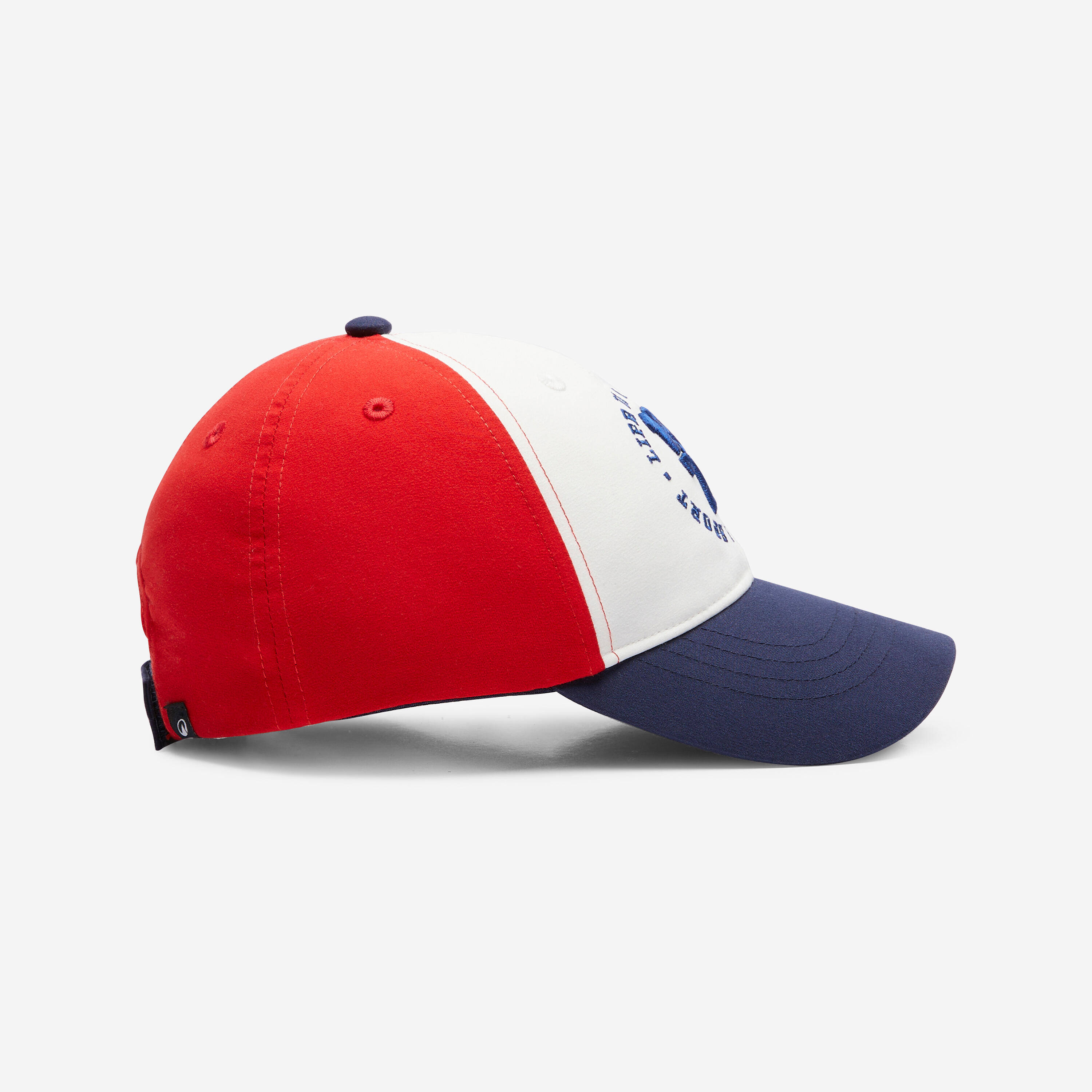 UV Protected Kid's Adjustable Cap 500 - Blue/White/Red -  3