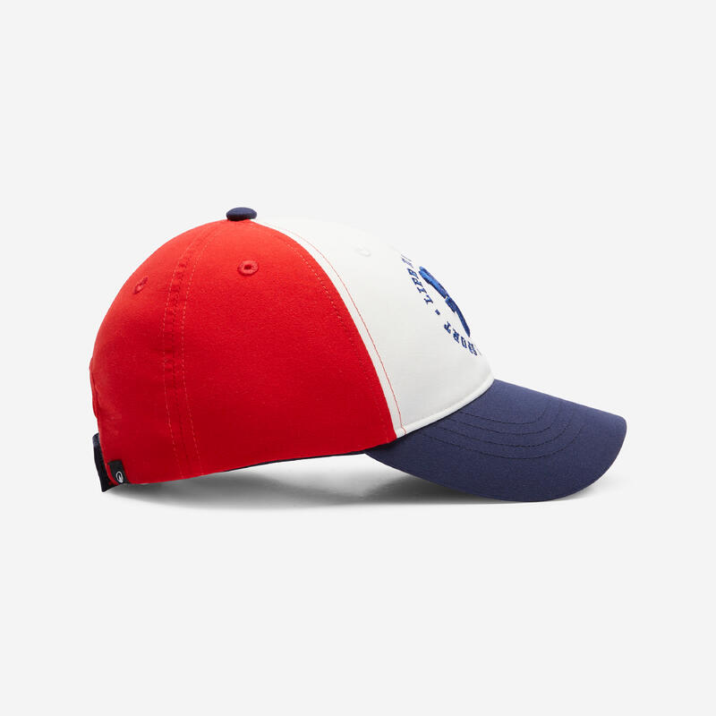 Casquette enfant respirante réglable mixte, bleu blanc rouge