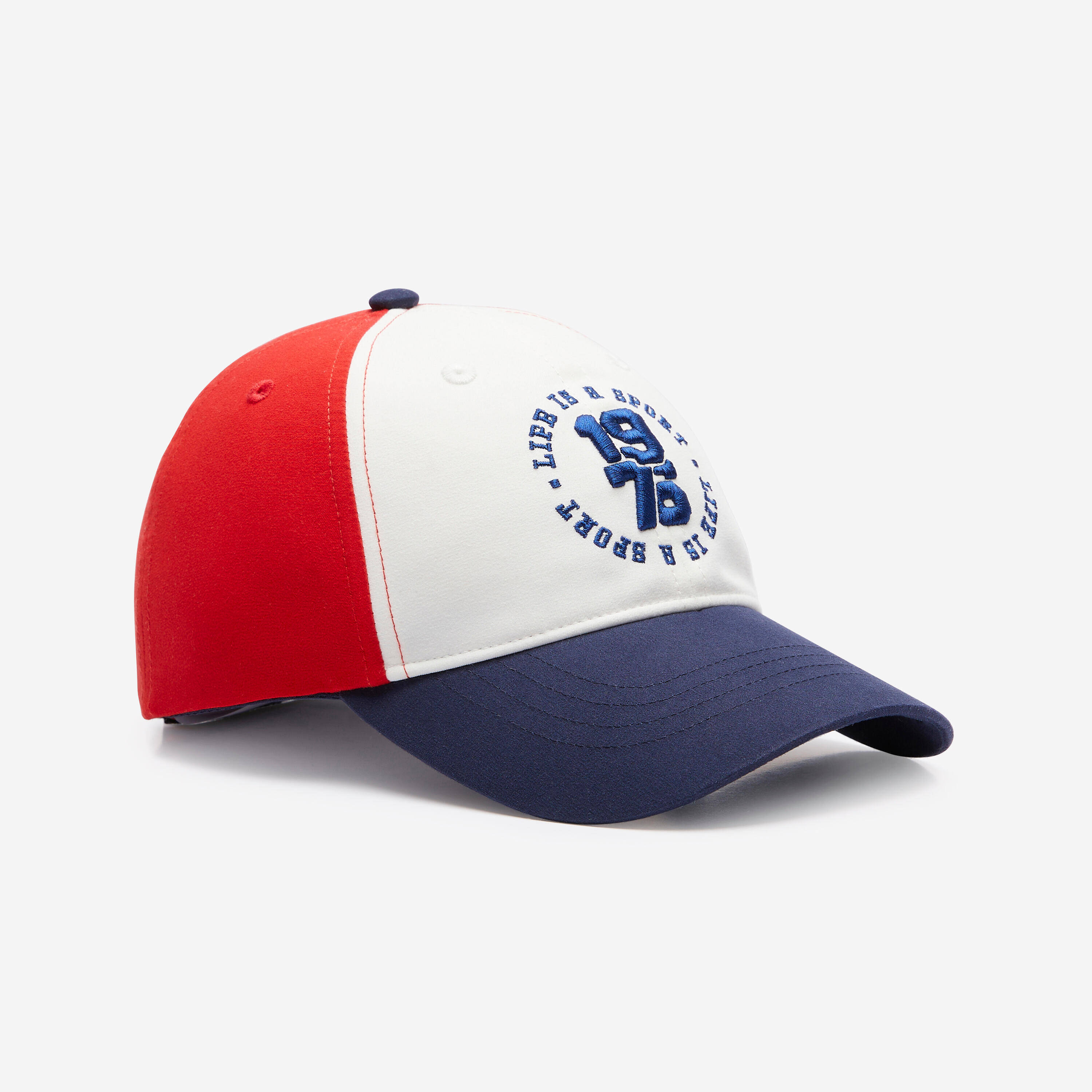 UV Protected Kid's Adjustable Cap 500 - Blue/White/Red -  1