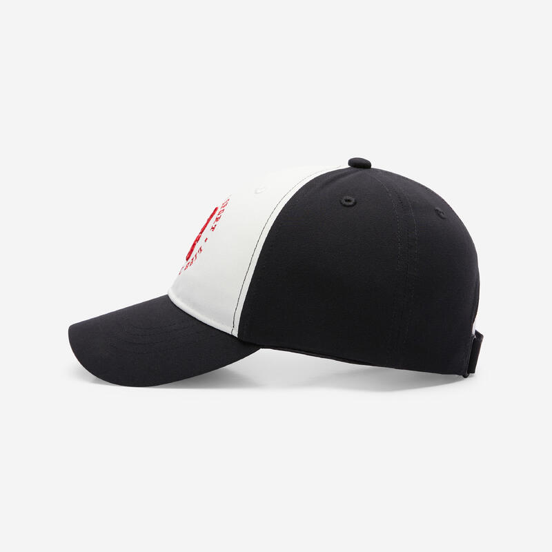 Casquette enfant respirante réglable mixte, noir blanc
