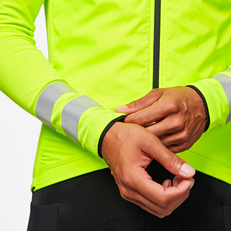 MAILLOT VELO ROUTE MANCHES LONGUES MI-SAISON HOMME - RC500 VISIBLE EN17353