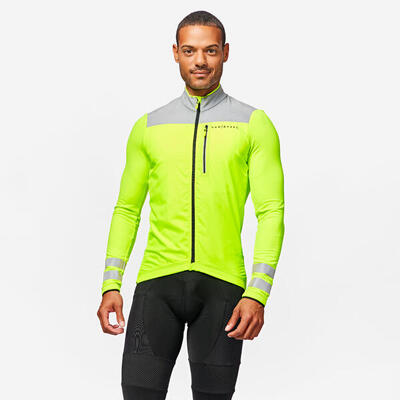 Fietsshirt voor heren rc500 lange mouwen zomer zichtbaarheid en17353
