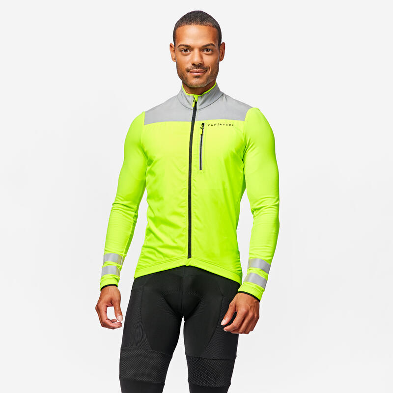 MAILLOT VELO ROUTE MANCHES LONGUES MI-SAISON HOMME - RC500 VISIBLE EN17353