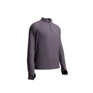 Kiprun Run 100 Men's Warm and Breathable Half-Zip Long-Sleeved T-shirt - Purple