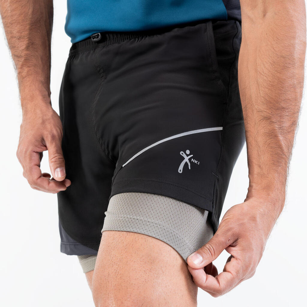 Pantaloneta de fitness para Hombre NKI negro
