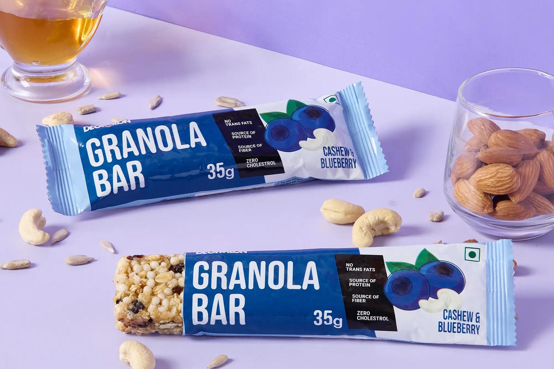 barritas, frutos secos y café