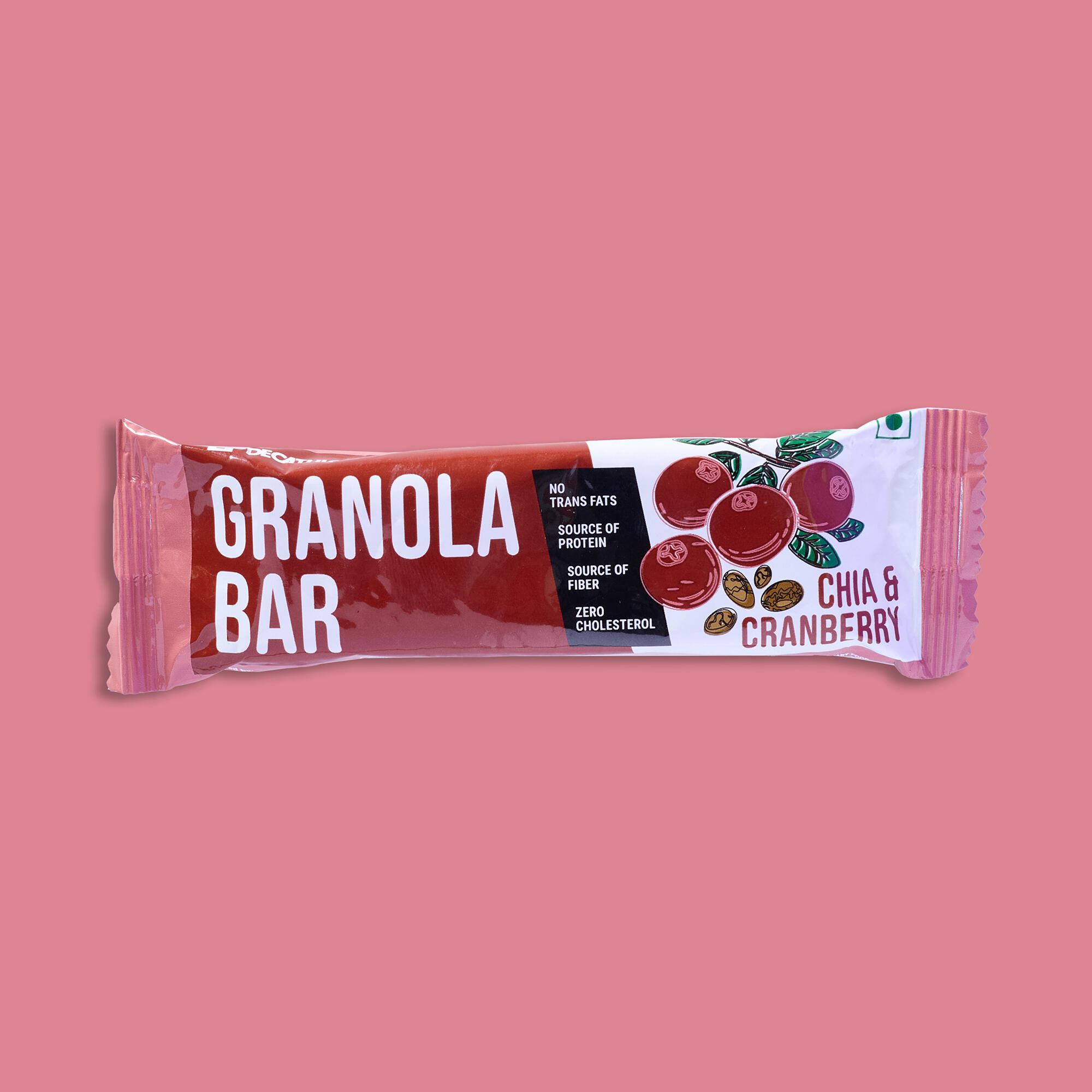 Granola Bar- Chia Cranberry - - Zero Cholestrol, No trans fats,  with Fibre