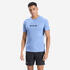 Printed Running Tshirt for Men- Run Dry Blue