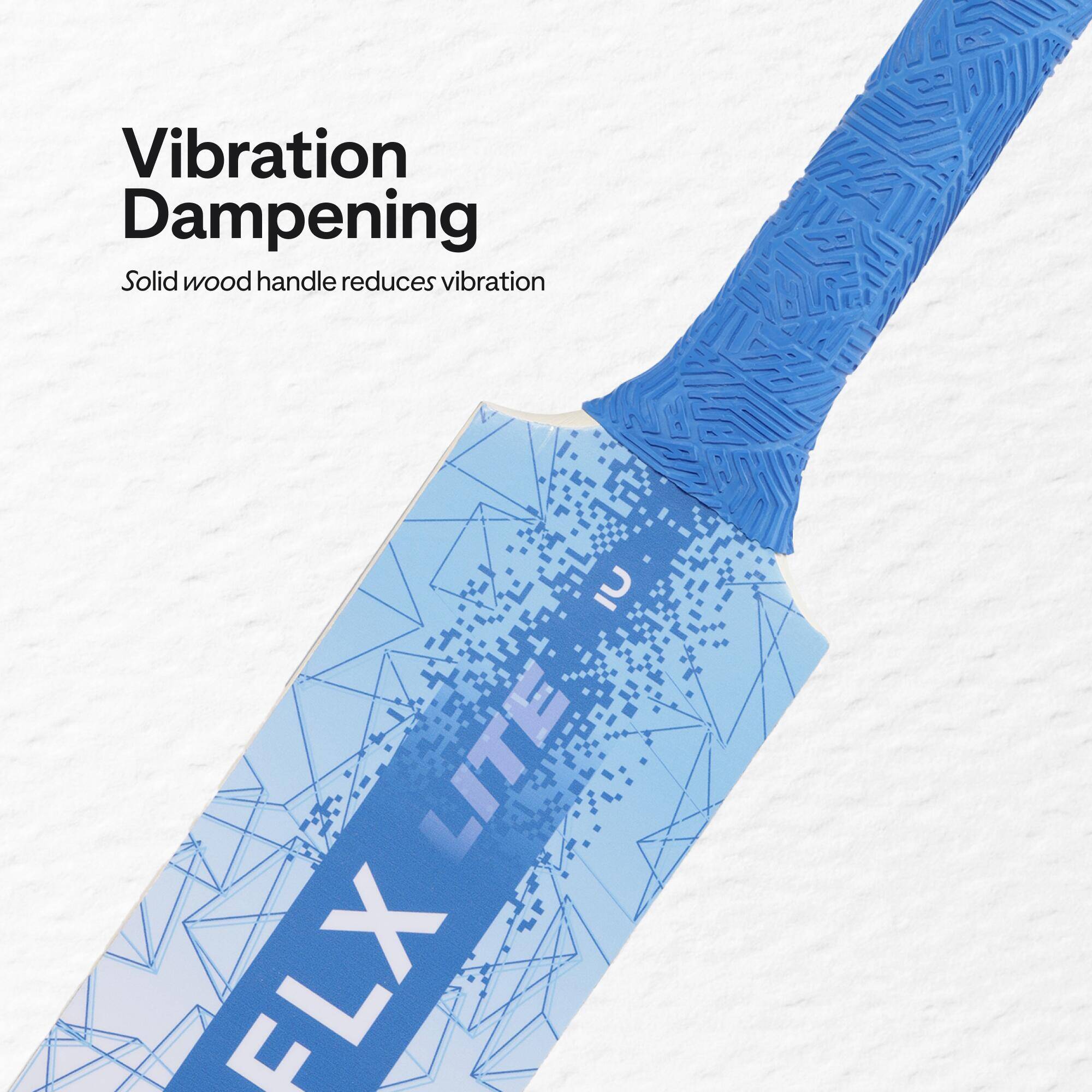 Adult Poplar Wood Cricket Bat Size 6 SH Soft & Medium for Tennis Ball T500 - Blue -  4