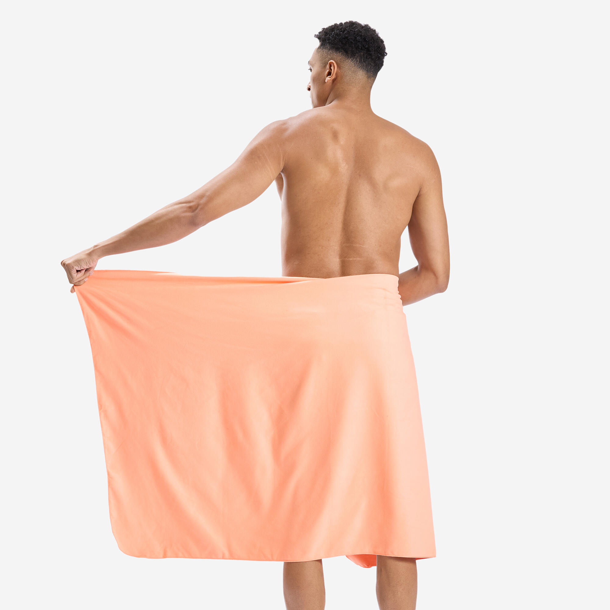 Microvezel handdoek koraal maat L 80 x 130 cm 17/19
