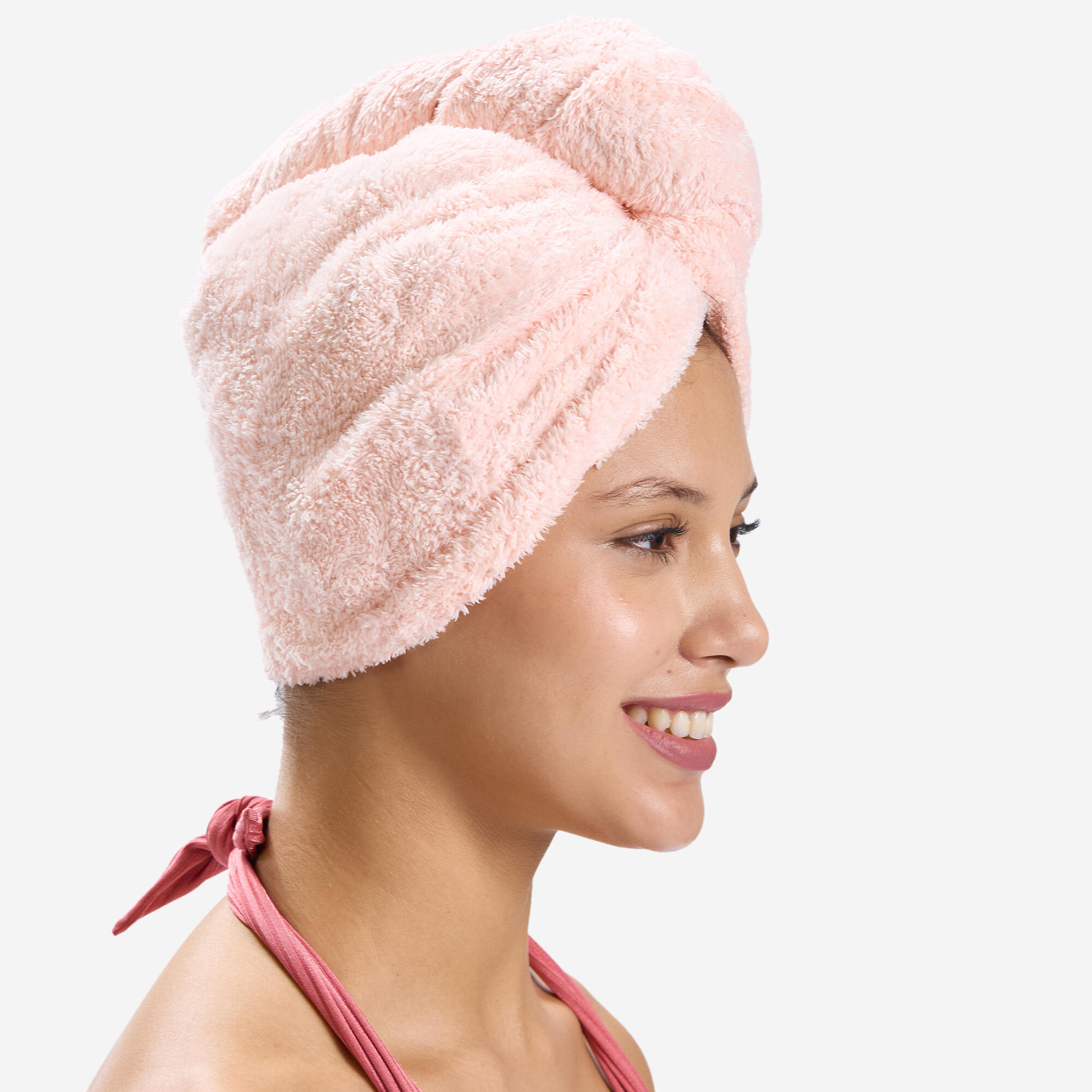 Women Microfibre Soft  Hair Towel Light Pink