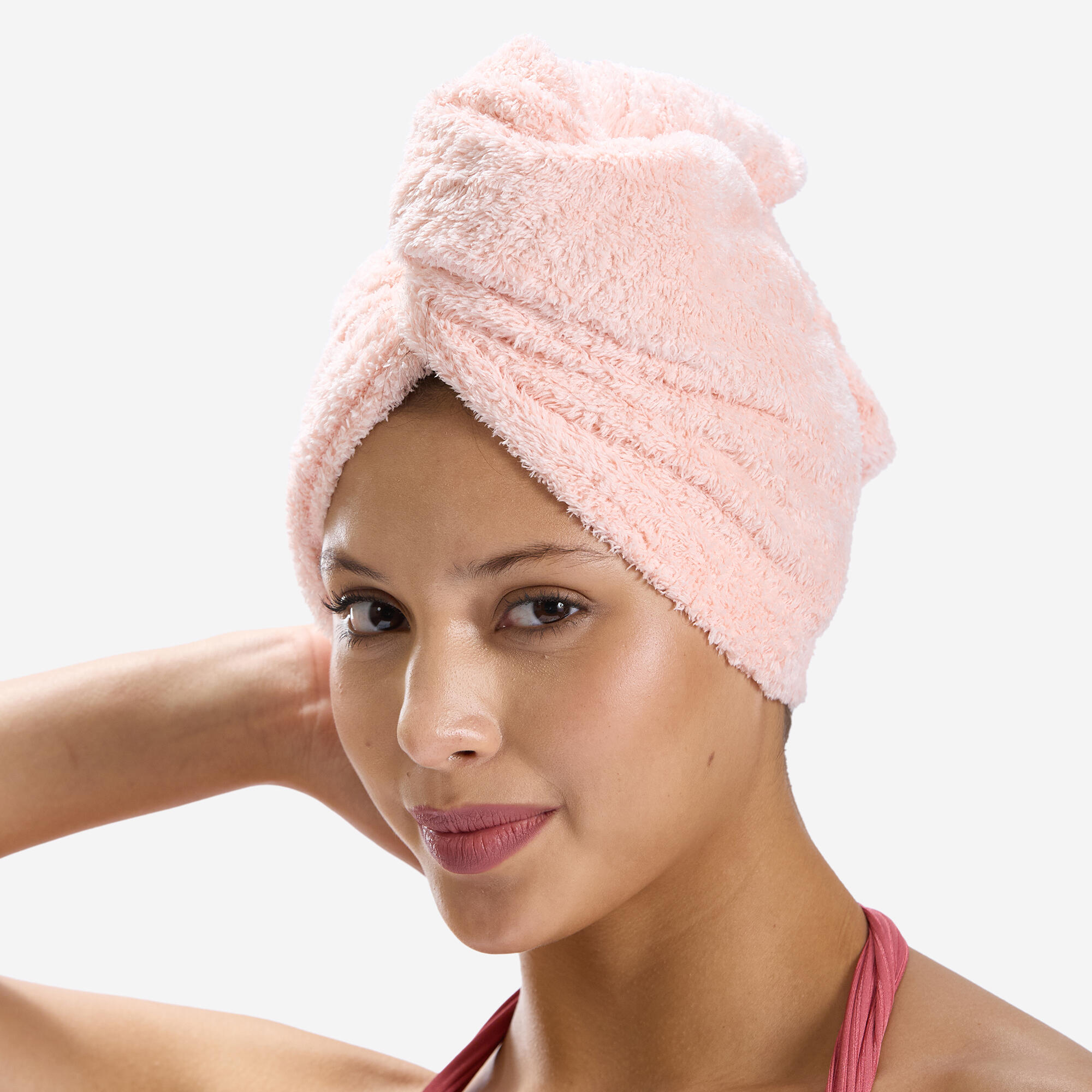 Women Microfibre Soft  Hair Towel Light Pink