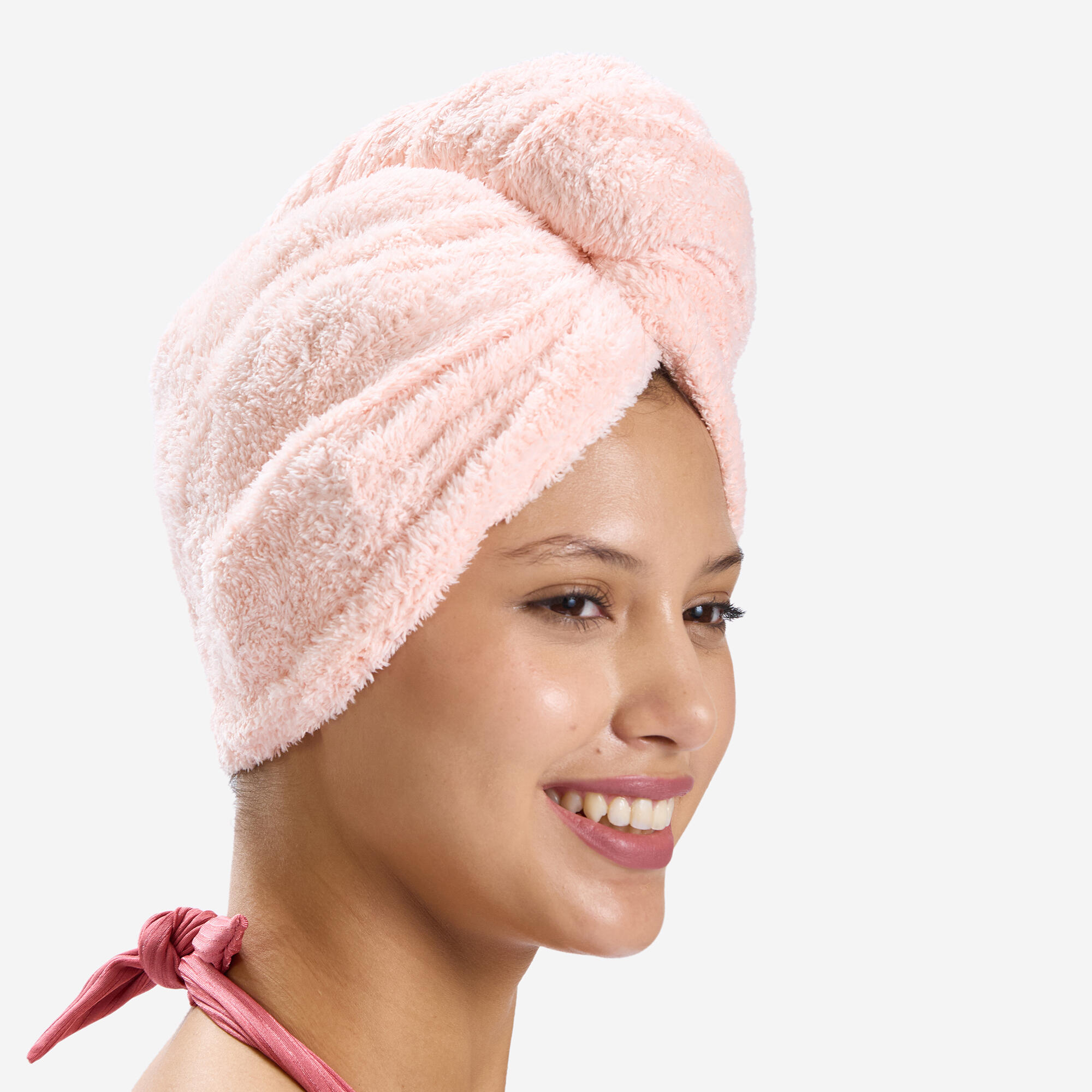 Women Microfibre Soft  Hair Towel Light Pink
