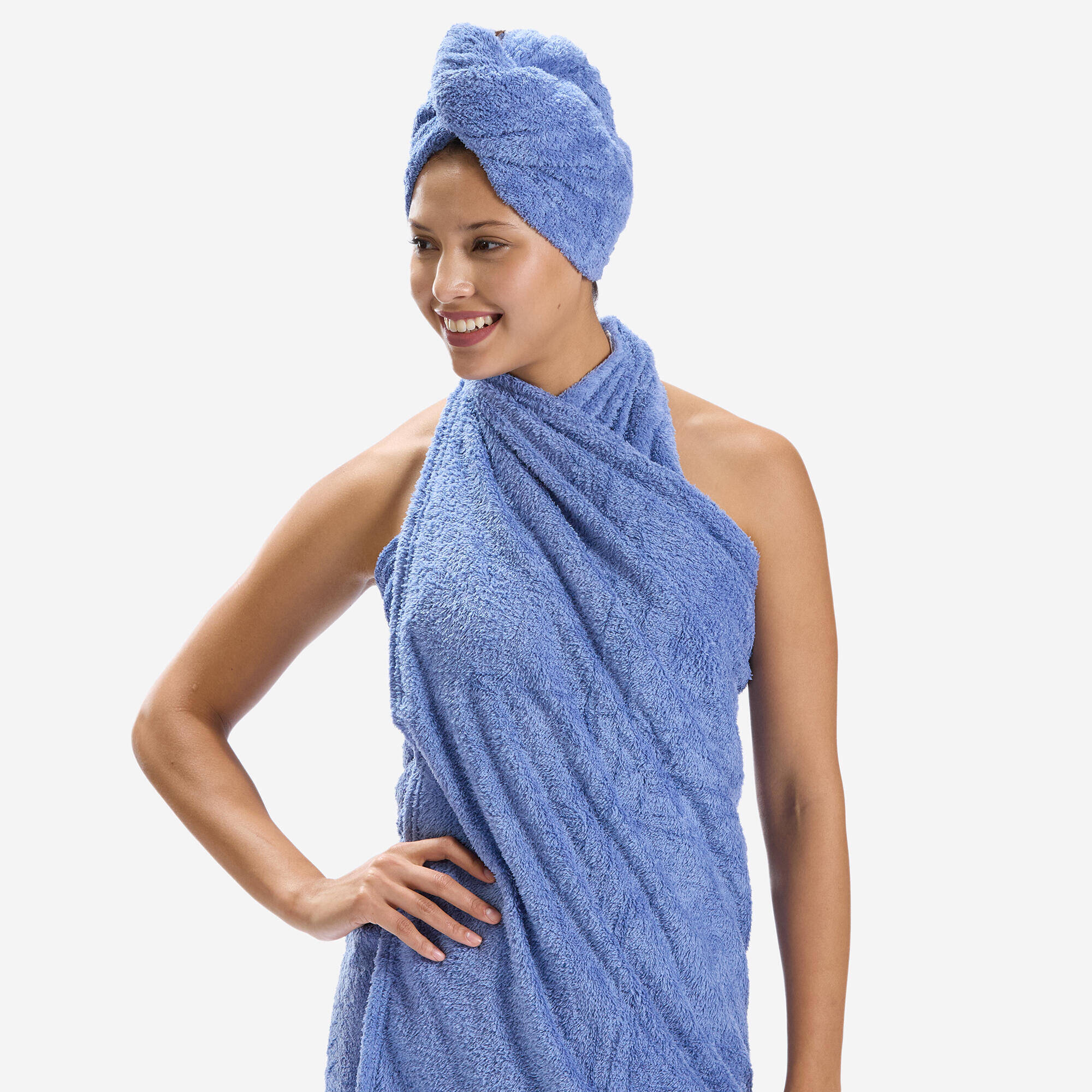 Ultra-Soft Microfibre Towel Size L 80 x 130 cm - Blue -  5