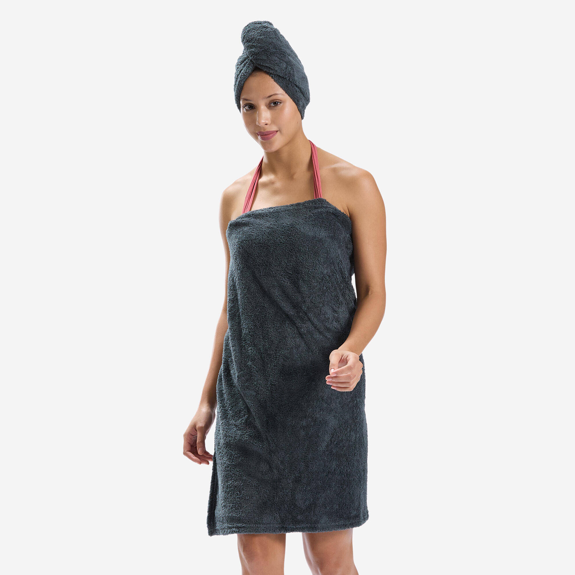 Ultra-Soft Microfibre Towel Size L 80 x 130 cm Khaki Green -  4
