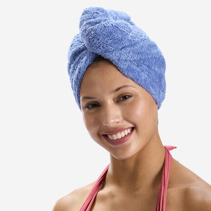 Serviette de bain microfibre douce pour cheveux vert clair