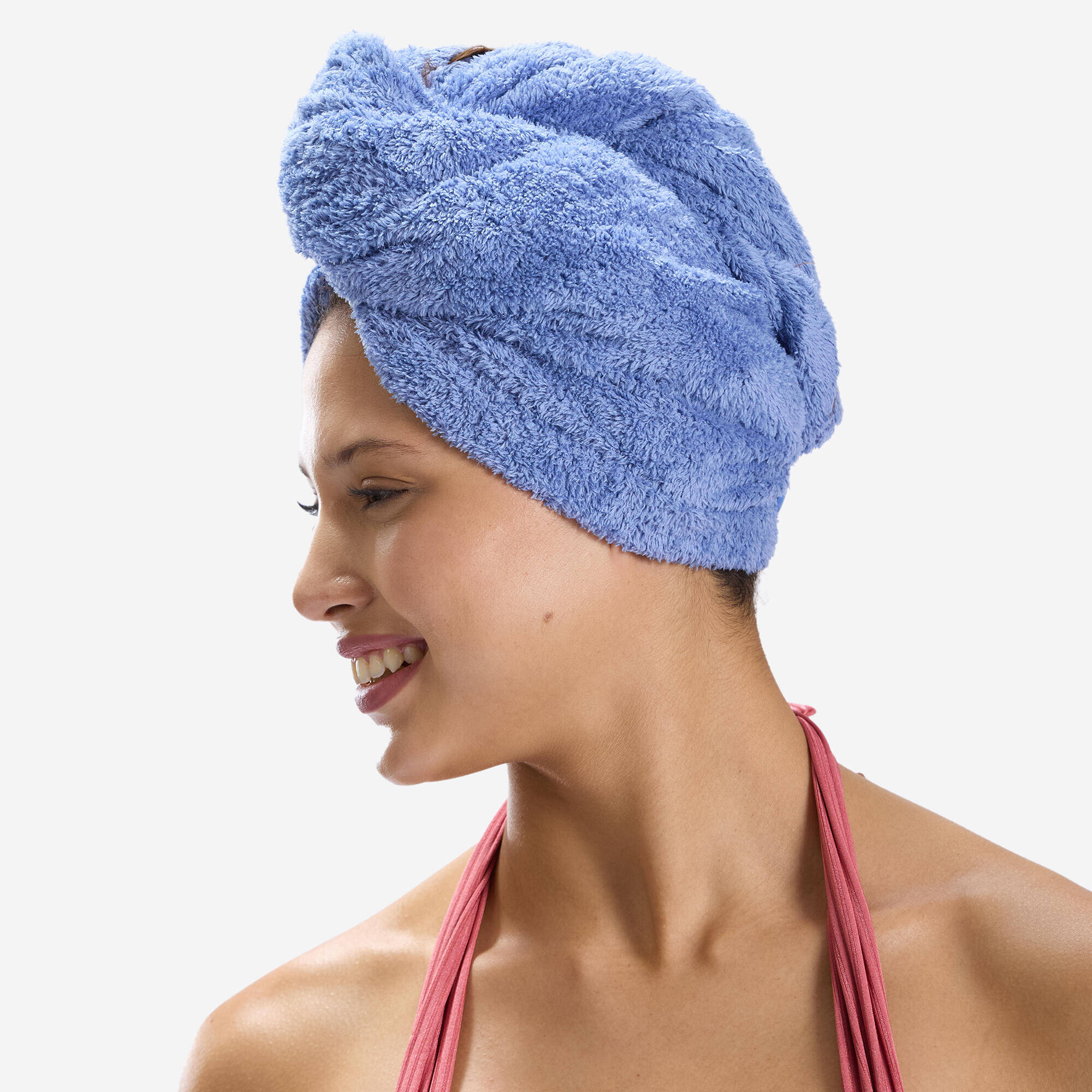 Swimming Soft Microfibre Hair Towel Blue -  4