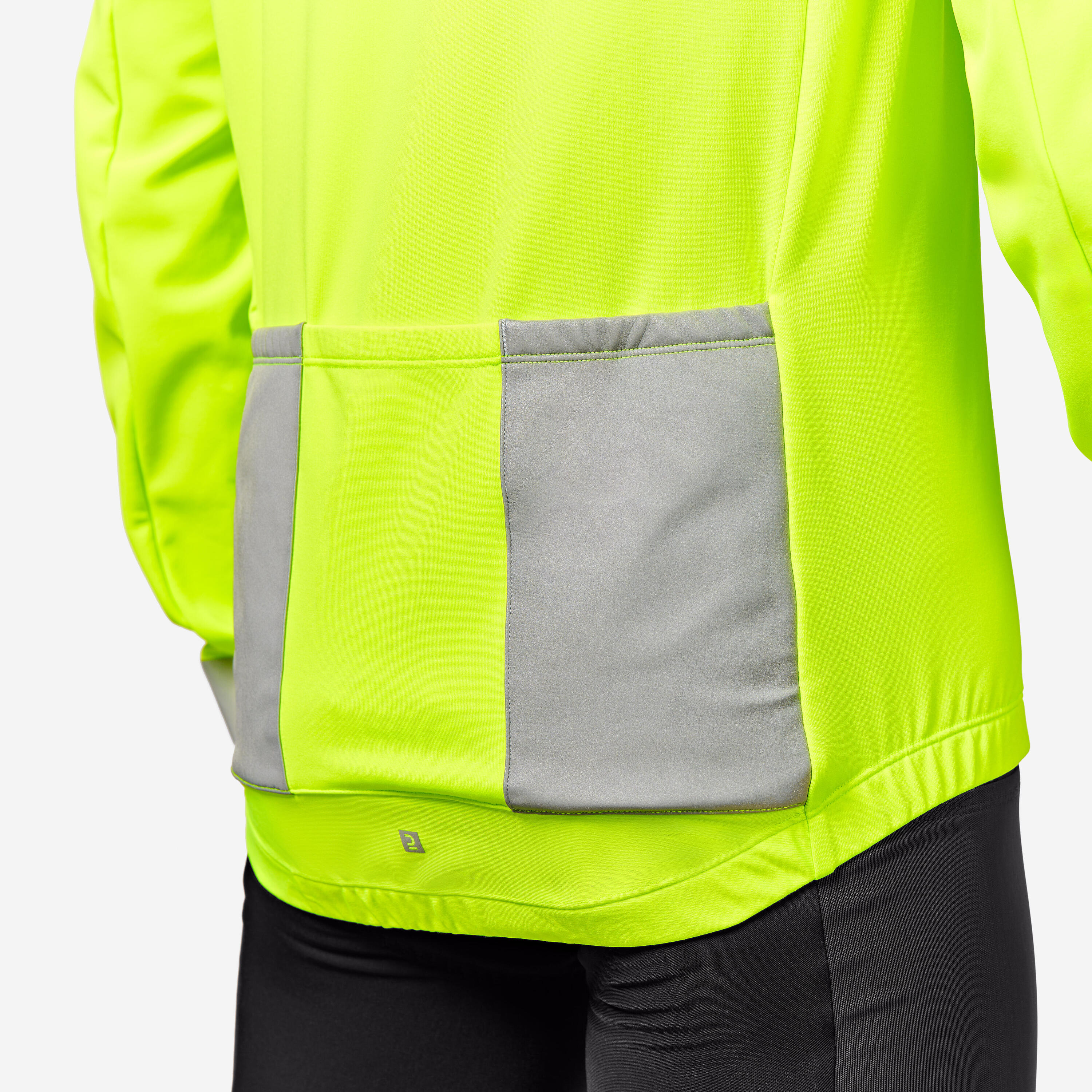 Veste de cyclisme thermique à manches longues pour homme, Noir et vert., Small