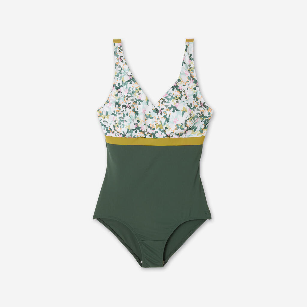 Women’s swimming larger bust 1-piece swimsuit - Mia all mini green