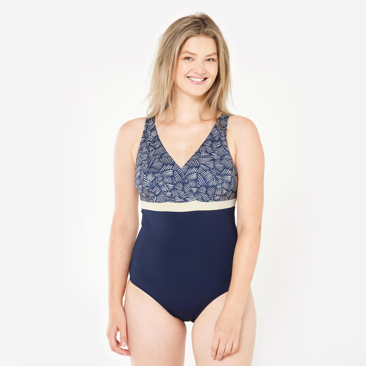 Maillot de bain 1 pièce forte poitrine natation Femme - Mia all mini bleu