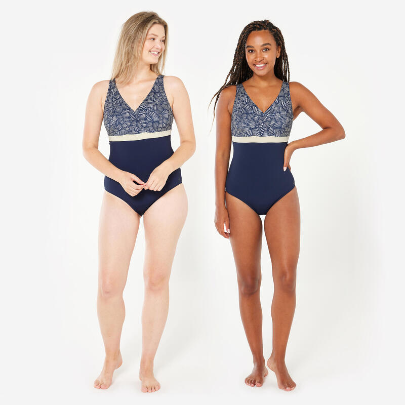 Maillot de bain 1 pièce forte poitrine natation Femme - Mia all mini bleu