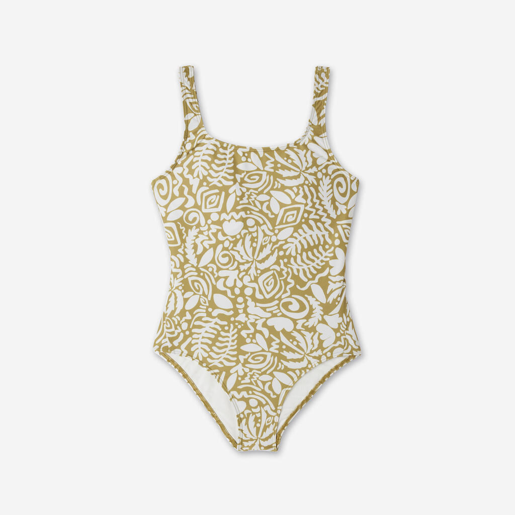 Maillot de bain 1 pièce natation Femme - Heva Joy moti poly vert
