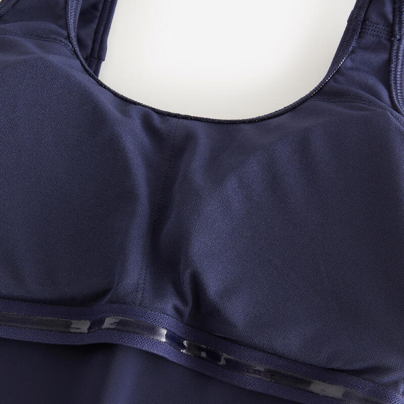 Maillot de bain 1 pièce shorty natation Femme  - Dova bleu marine