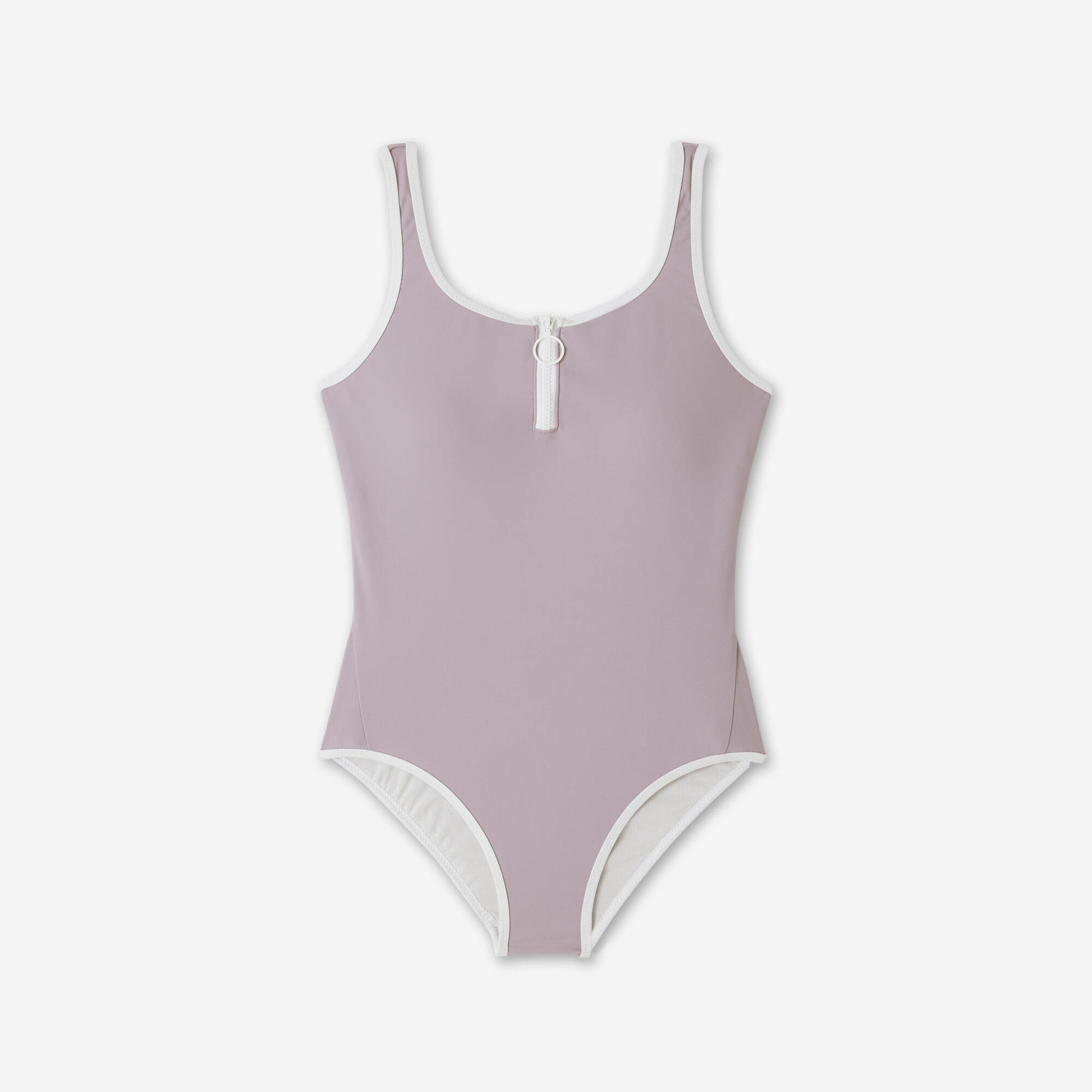 SWIM① Women's swimming 1-piece swimsuit - Heva Joy zip lila