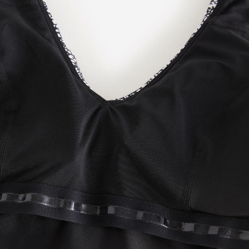 Badeanzug Damen Aquafitness - Rosy schwarz 