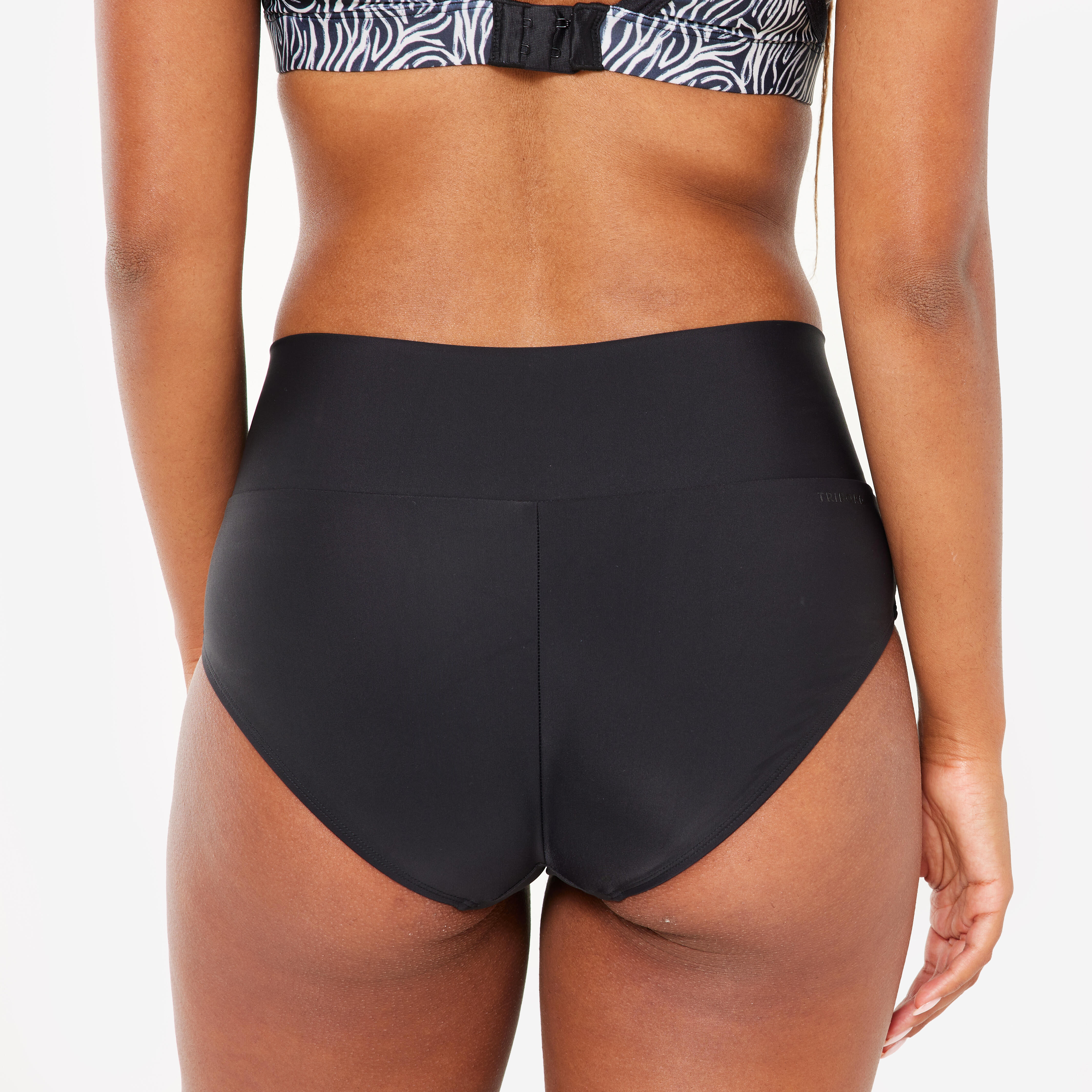 Bas de maillot de bain taille haute natation femme - Eva noir - NABAIJI