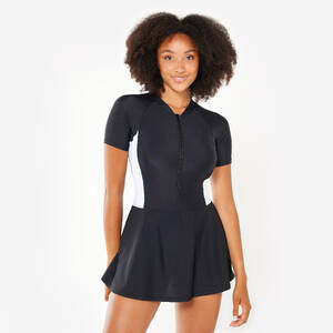 Maillot une pièce jupe avec zip UNA black/white