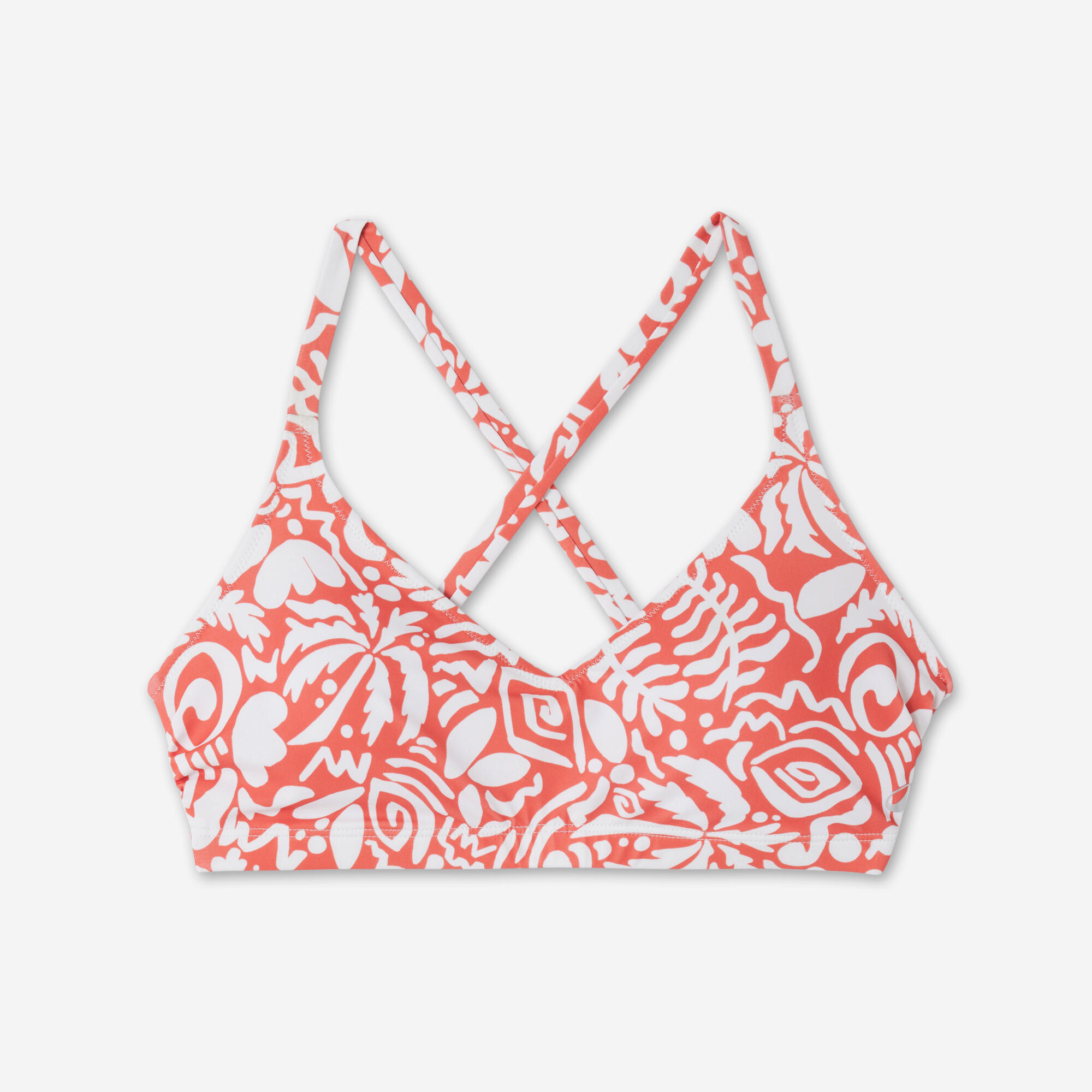 Haut de maillot de bain natation femme - Lila poly rouge - NABAIJI